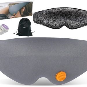 Bundle - Hyperblock Blackout 3D Adjustable Aroma Sleep Mask &Velvet Travel Pouch